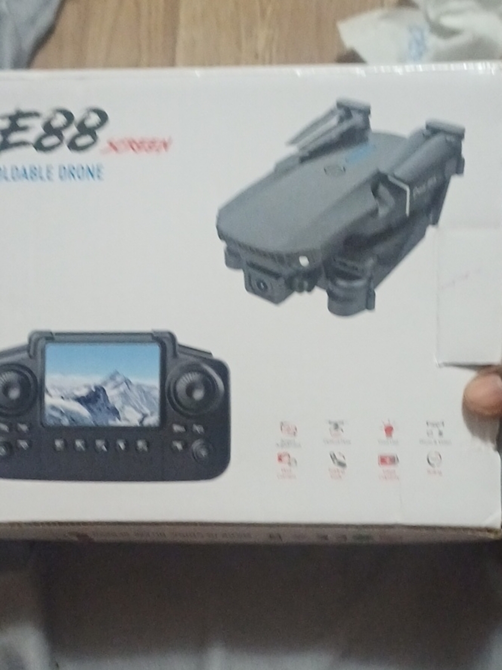 Foldable Grey Camera Drone with Remote Controller